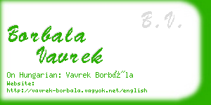 borbala vavrek business card